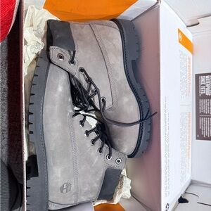 Timberland Kids Gray Lace-Up Boots